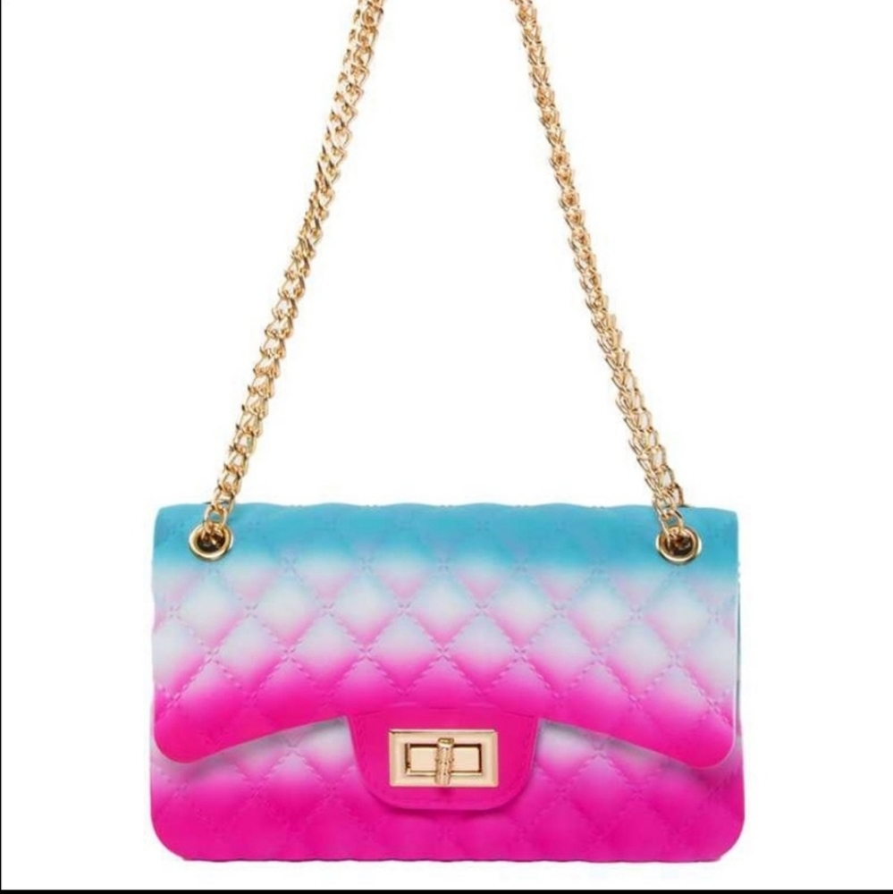 Pink blue purse